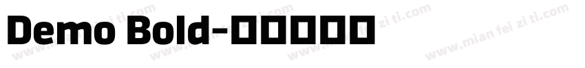 Demo Bold字体转换